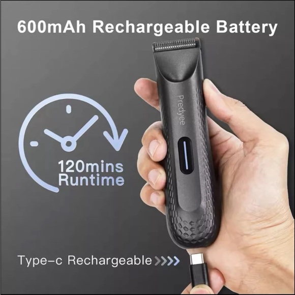 Electric Groin Hair Trimmer, Ball Trimmer/Shaver,Waterproof Wet/Dry Trimmer Men - Picture 6 of 6